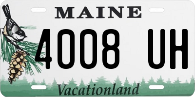 ME license plate 4008UH