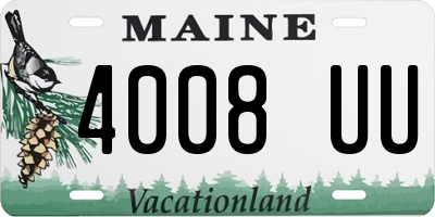 ME license plate 4008UU