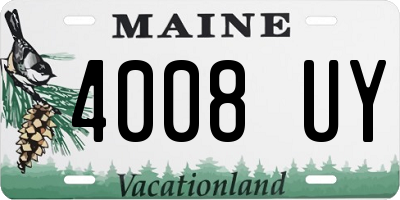 ME license plate 4008UY