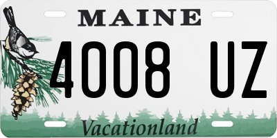 ME license plate 4008UZ