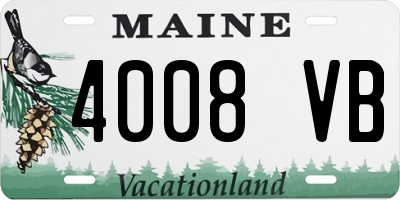 ME license plate 4008VB