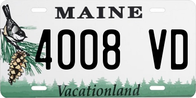 ME license plate 4008VD