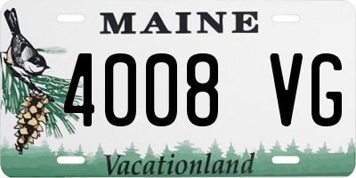 ME license plate 4008VG