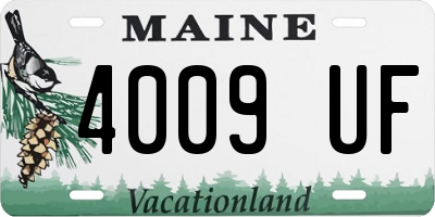 ME license plate 4009UF