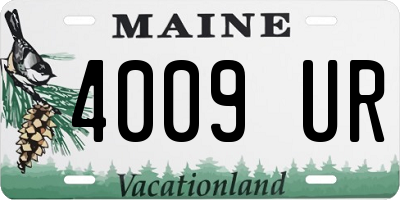 ME license plate 4009UR