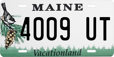 ME license plate 4009UT