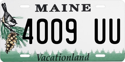 ME license plate 4009UU