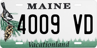 ME license plate 4009VD