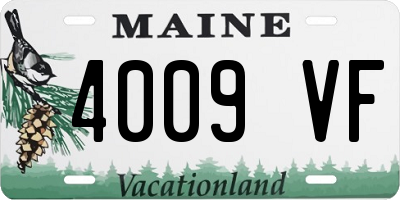 ME license plate 4009VF