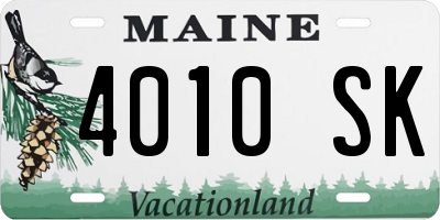 ME license plate 4010SK