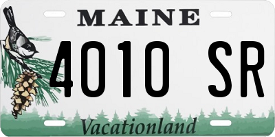 ME license plate 4010SR