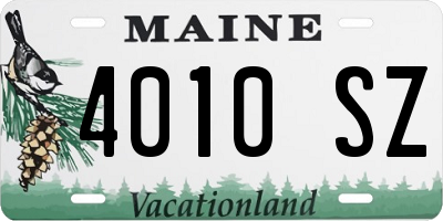 ME license plate 4010SZ