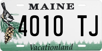 ME license plate 4010TJ