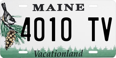 ME license plate 4010TV