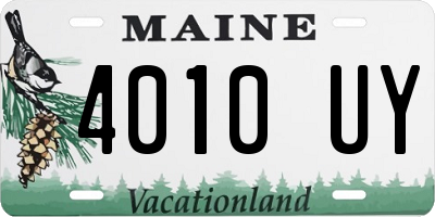 ME license plate 4010UY