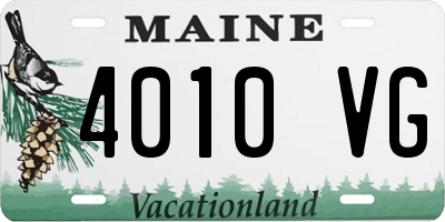 ME license plate 4010VG