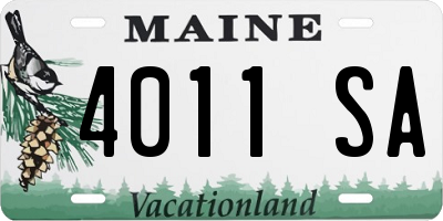 ME license plate 4011SA