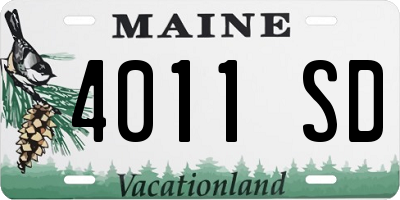 ME license plate 4011SD