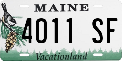 ME license plate 4011SF