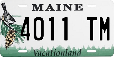ME license plate 4011TM