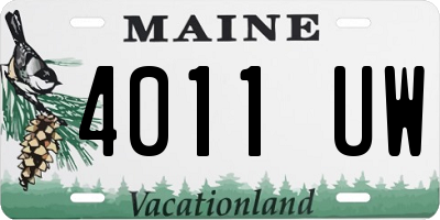 ME license plate 4011UW