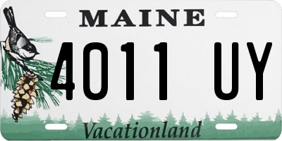 ME license plate 4011UY