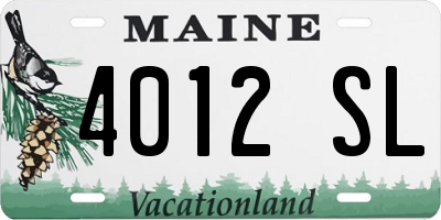 ME license plate 4012SL
