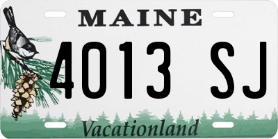 ME license plate 4013SJ