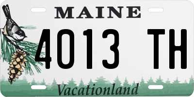 ME license plate 4013TH