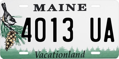 ME license plate 4013UA