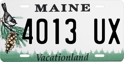 ME license plate 4013UX