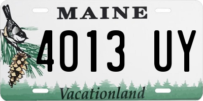 ME license plate 4013UY