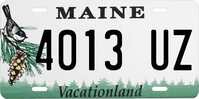 ME license plate 4013UZ