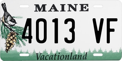 ME license plate 4013VF