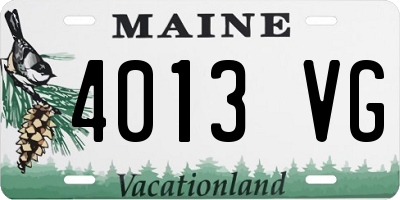 ME license plate 4013VG