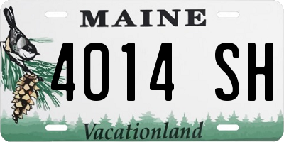 ME license plate 4014SH