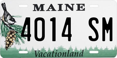 ME license plate 4014SM
