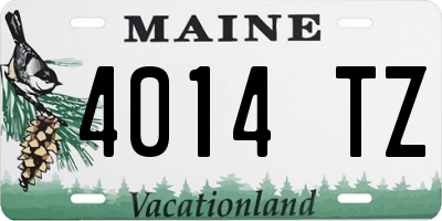 ME license plate 4014TZ