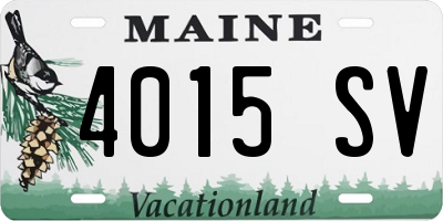 ME license plate 4015SV