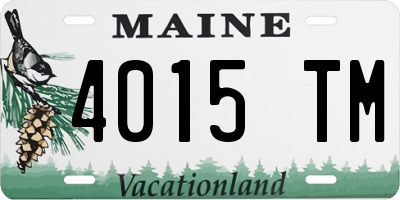 ME license plate 4015TM