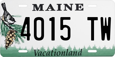 ME license plate 4015TW
