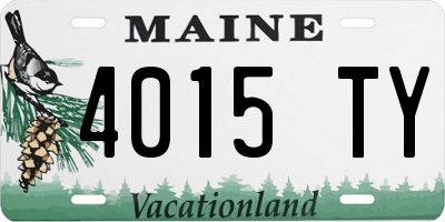 ME license plate 4015TY