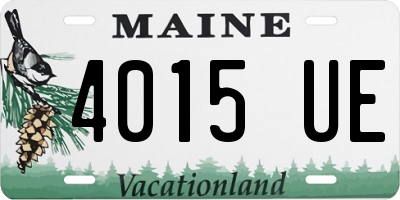 ME license plate 4015UE