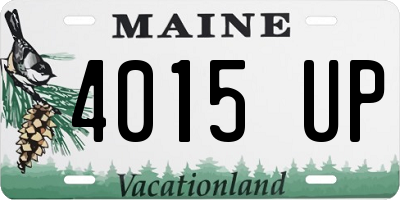 ME license plate 4015UP