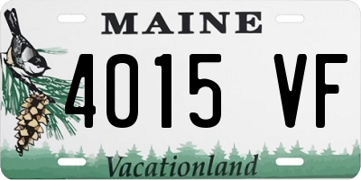 ME license plate 4015VF
