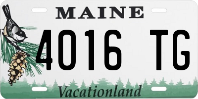 ME license plate 4016TG