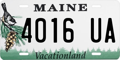 ME license plate 4016UA