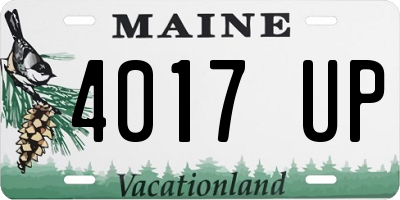 ME license plate 4017UP