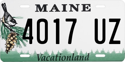 ME license plate 4017UZ