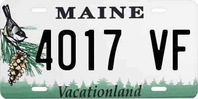 ME license plate 4017VF